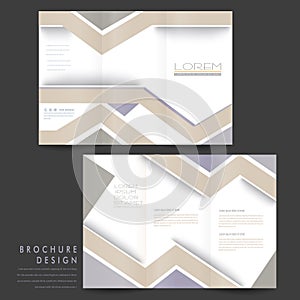 Elegant tri-fold brochure template design