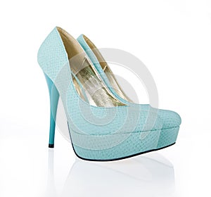 Elegant turquoise womens shoes