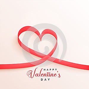 Elegant valentines day ribbon hearts background