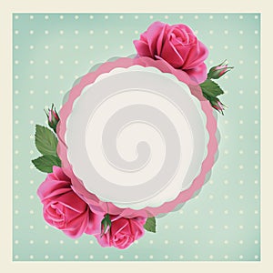 Elegant vector greeting card with flowers