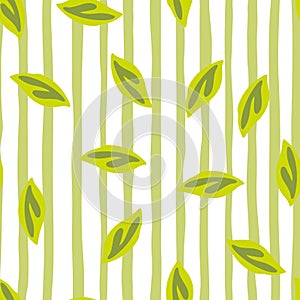 Elegant vector pattern with green foliage