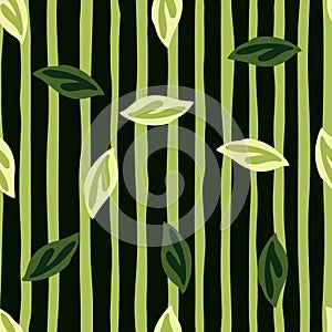 Elegant vector pattern with green foliage