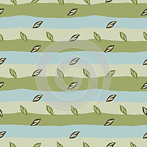 Elegant vector pattern with green foliage