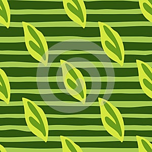 Elegant vector pattern with green foliage