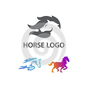 Elegant Vector Set Illustration of Mustang Horse Design Inspiration