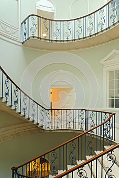 Elegant victorian staircase in london