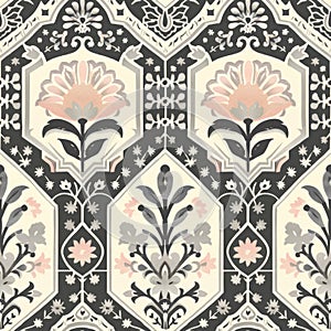 Elegant Vintage Floral Pattern Wallpaper Design