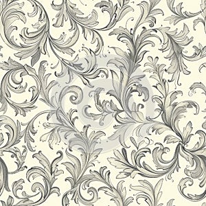 Elegant Vintage Floral Pattern Wallpaper Design