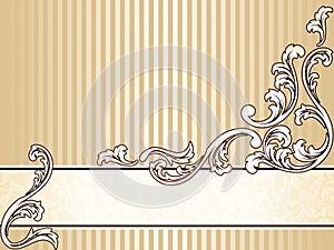 Elegant vintage sepia banner, horizontal