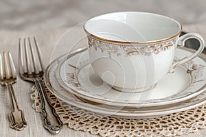 elegant vintage tableware