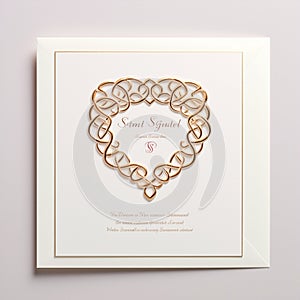 Elegant Wedding Invitation with Intricate Infinity Symbol and Symbolic Elements