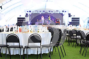Elegant wedding reception area
