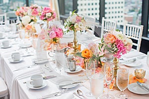 Wedding Reception centerpieces photo