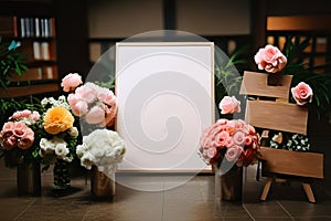 Elegant wedding signs for indoor celebrations.