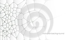 Elegant white abstract background with voronoi fracture elements
