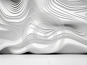 White and black wave art