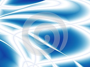 Elegant white blue modern abstract fractal art. Shiny background illustration with decorative swirling curves. Creative graphic te