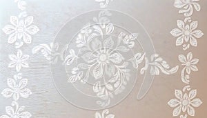 Elegant White Floral Design on Light Background