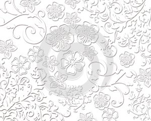 Elegant white floral textures