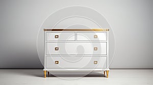 Elegant White And Gold Dresser For Stylish Home Decor