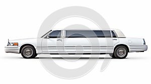 Elegant White Limo Service Distinctive Character Design