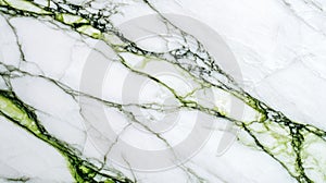 Elegant white marble with green and black veining pattern