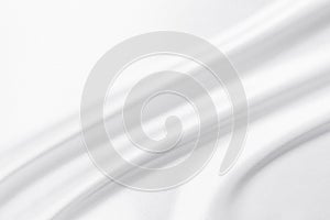 Elegant white silk fabric texture as background Abstract background