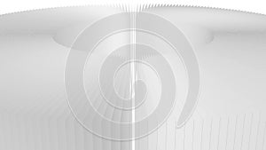 Elegant white slices paper stack slowly rotating around background loop. Ambient animation creative design seamless backdrop