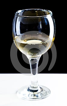 Elegant white wine glass