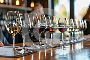 Elegant wine tasting event at a stylish restaurant