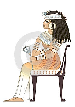 Elegant woman in ancient egypt