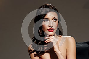 Elegant woman with classic hollywood wave