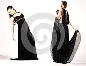 ELEGANT WOMEN in evening dress