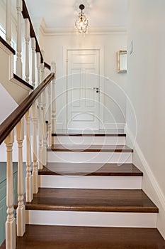 Elegant and wooden stairs