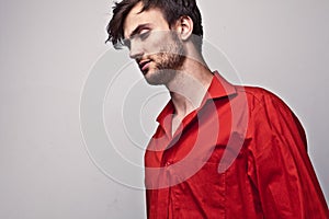 Elegant young handsome man. Studio fashion portrait.