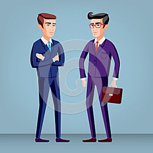 Elegant young man in business suit vector