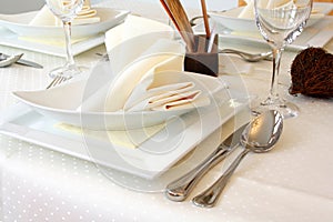 Elegantly Decorated table in restaurant