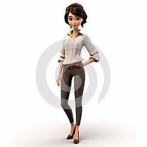 Elegantly Formal 3d Female Character Animation: Harper In Blouse