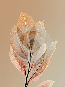 An elegantly stylized leaf