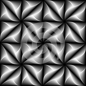 Elegent monochrome 3d background seamless pattern vector photo