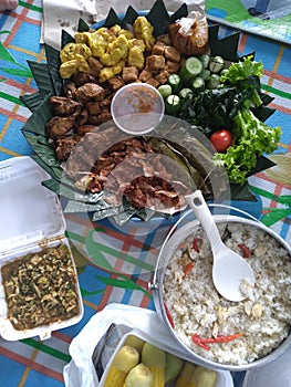 Elegent Sundanese street traditional foods photo