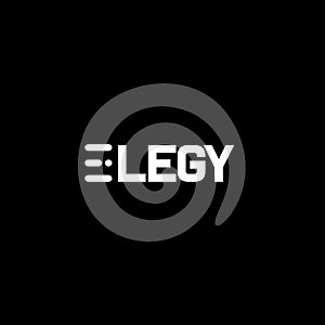 Elegy background simple logo vector