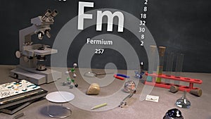 Element 100 Fm Fermium of the Periodic Table Infographic