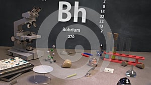 Element 107 Bh Bohrium of the Periodic Table Infographic