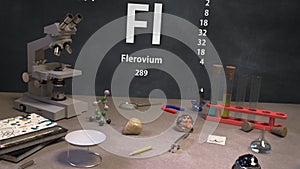 Element 114 Fl Flerovium of the Periodic Table Infographic