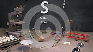 Element 16 S Sulfur of the Periodic Table Infographic