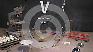 Element 23 V Vanadium of the Periodic Table Infographic