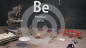 Element 4 Be Beryllium of the Periodic Table Infographic