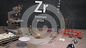 Element 40 Zr Zirconium of the Periodic Table Infographic