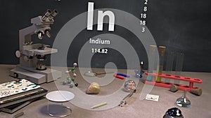 Element 49 In Indium of the Periodic Table Infographic